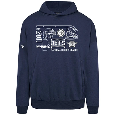 Men's Levelwear  Navy Winnipeg Jets Contact Campaign Pullover Hoodie