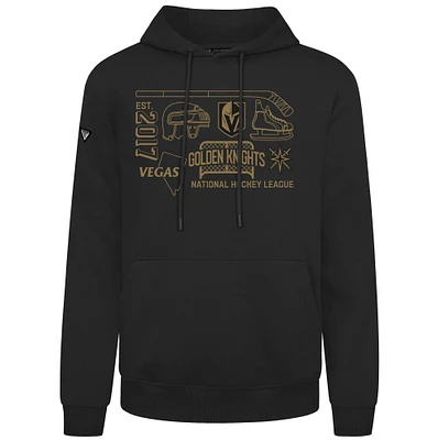 Men's Levelwear  Black Vegas Golden Knights Podium Campaign Pullover Hoodie