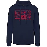 Men's Levelwear  Navy Florida Panthers Podium Campaign Pullover Hoodie