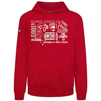 Men's Levelwear  Red Florida Panthers Podium Campaign Pullover Hoodie