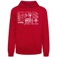 Men's Levelwear  Red Florida Panthers Podium Campaign Pullover Hoodie