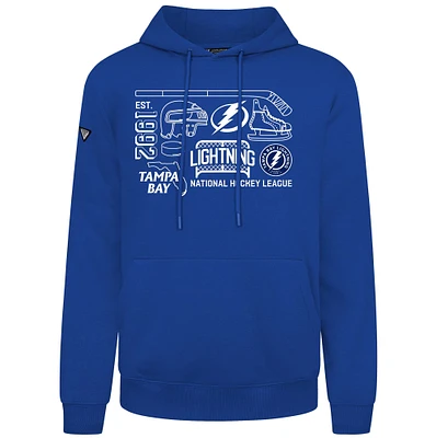 Men's Levelwear  Royal Tampa Bay Lightning Podium Campaign Pullover Hoodie