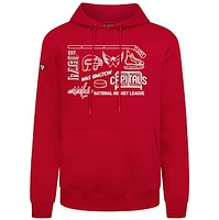 Men's Levelwear  Red Washington Capitals Podium Campaign Pullover Hoodie