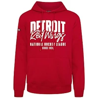 Men's Levelwear  Red Detroit Wings Podium Response Pullover Hoodie