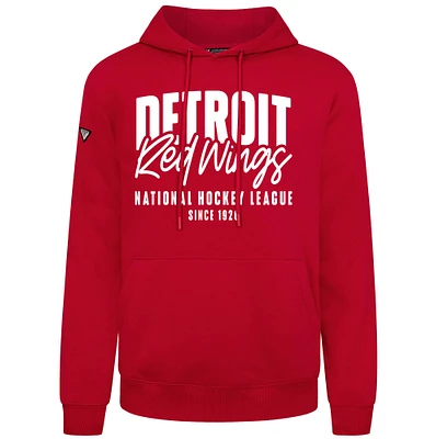 Men's Levelwear  Red Detroit Wings Podium Response Pullover Hoodie