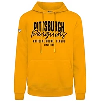Men's Levelwear  Gold Pittsburgh Penguins Podium Response Pullover Hoodie