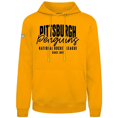 Men's Levelwear  Gold Pittsburgh Penguins Podium Response Pullover Hoodie
