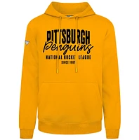 Men's Levelwear  Gold Pittsburgh Penguins Podium Response Pullover Hoodie