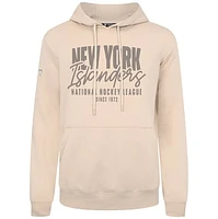 Men's Levelwear  Khaki New York Islanders Podium Response Pullover Hoodie