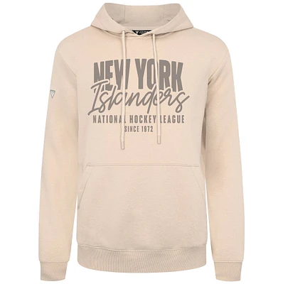 Men's Levelwear  Khaki New York Islanders Podium Response Pullover Hoodie