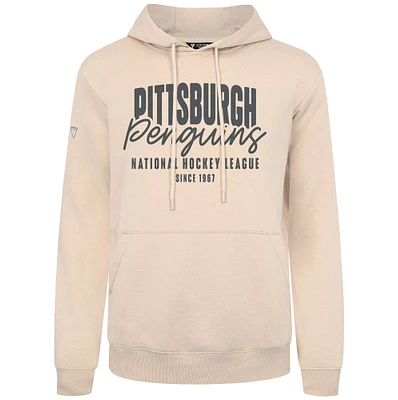 Men's Levelwear  Khaki Pittsburgh Penguins Podium Response Pullover Hoodie
