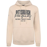 Men's Levelwear  Khaki Pittsburgh Penguins Podium Response Pullover Hoodie