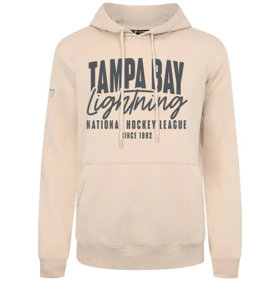 Men's Levelwear  Khaki Tampa Bay Lightning Podium Response Pullover Hoodie