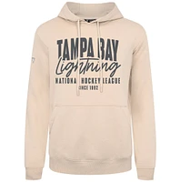 Men's Levelwear  Khaki Tampa Bay Lightning Podium Response Pullover Hoodie