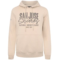 Men's Levelwear  Khaki San Jose Sharks Podium Response Pullover Hoodie