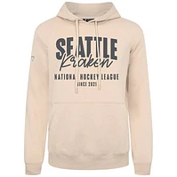 Men's Levelwear  Khaki Seattle Kraken Podium Response Pullover Hoodie
