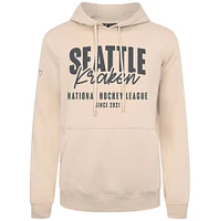 Men's Levelwear  Khaki Seattle Kraken Podium Response Pullover Hoodie