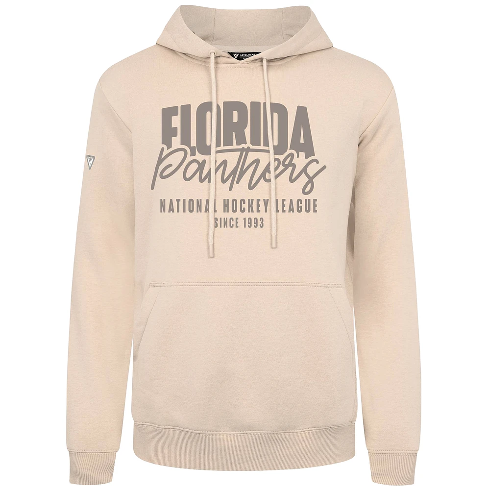 Men's Levelwear Khaki Florida Panthers Podium Response Pullover Hoodie