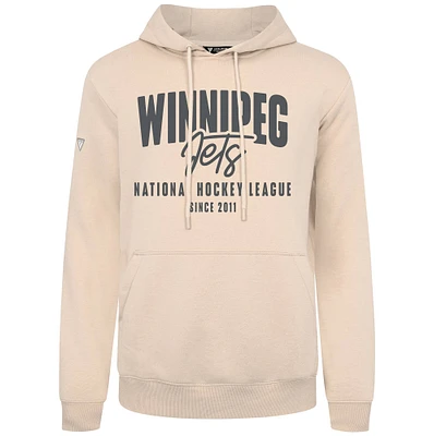 Men's Levelwear  Khaki Winnipeg Jets Podium Response Pullover Hoodie