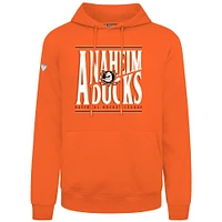 Men's Levelwear  Orange Anaheim Ducks Podium Powerhouse Pullover Hoodie