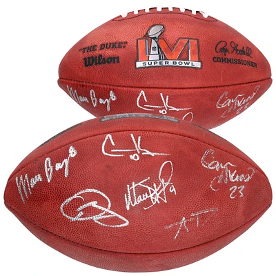 Los Angeles Rams Autographed Super Bowl LVI Wilson Duke Football with 6 Signatures