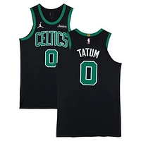 Jayson Tatum Boston Celtics Game-Used #0 Black Statement Edition Jordan Brand Jersey vs. Miami Heat on April 2, 2025 - Size 48+4