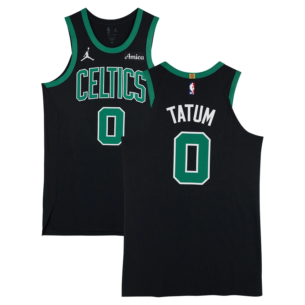 Jayson Tatum Boston Celtics Game-Used #0 Black Statement Edition Jordan Brand Jersey vs. Miami Heat on April 2, 2025 - Size 48+4