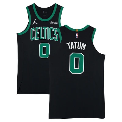 Jayson Tatum Boston Celtics Game-Used #0 Black Statement Edition Jordan Brand Jersey vs. Miami Heat on April 2, 2025 - Size 48+4