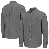 Men's Antigua Villanova Wildcats Porter Woven Tri-Blend Long Sleeve Button-Down Shirt
