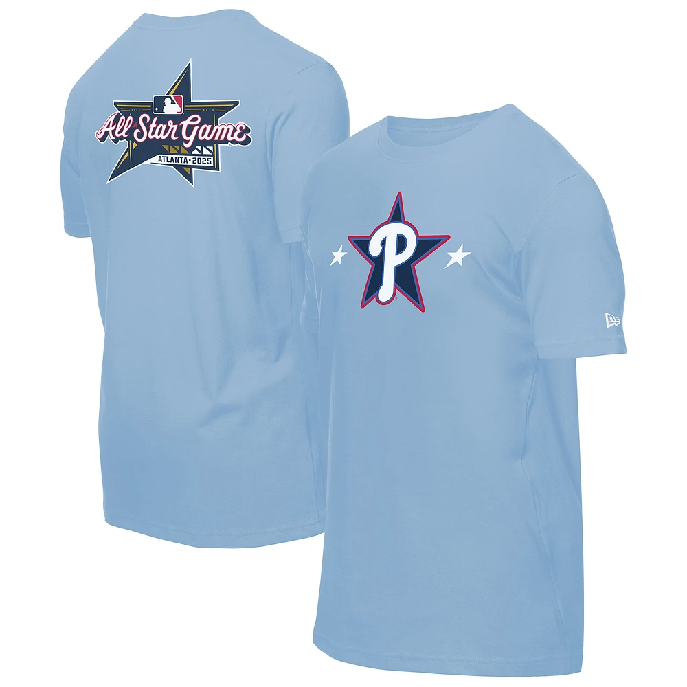 Men's New Era Light Blue Philadelphia Phillies 2025 MLB All-Star Game Workout T-Shirt