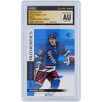 Adam Fox New York Rangers Autographed 2019-20 Upper Deck SP Blue #129 CGC Fanatics Witnessed Authenticated Auto 10 Rookie Card