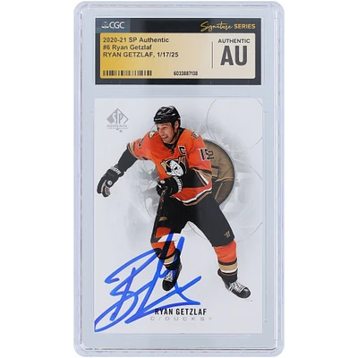Ryan Getzlaf Anaheim Ducks Autographed 2020-21 Upper Deck SP Authentic #6 CGC Fanatics Witnessed Authenticated Card