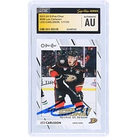 Leo Carlsson Anaheim Ducks Autographed 2023-24 Upper Deck O-Pee-Chee #599 CGC Fanatics Witnessed Authenticated Rookie Card