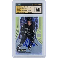 Elias Pettersson Vancouver Canucks Autographed 2019-20 Upper Deck Synergy #38 CGC Fanatics Witnessed Authenticated Auto 10 Card