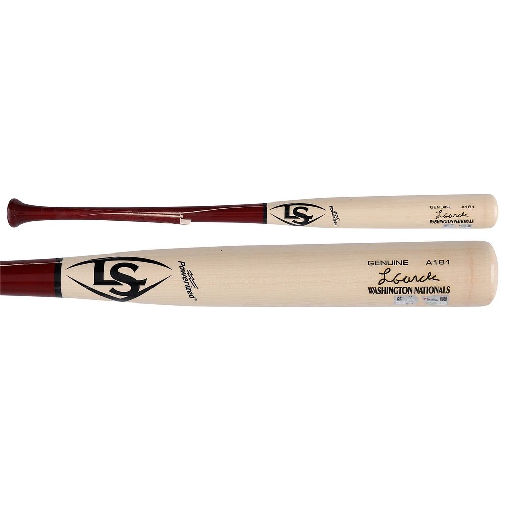 Luis García Jr. Washington Nationals Game-Used Tan/Red Louisville Slugger Broken Bat vs. Kansas City Royals on September 24, 2024