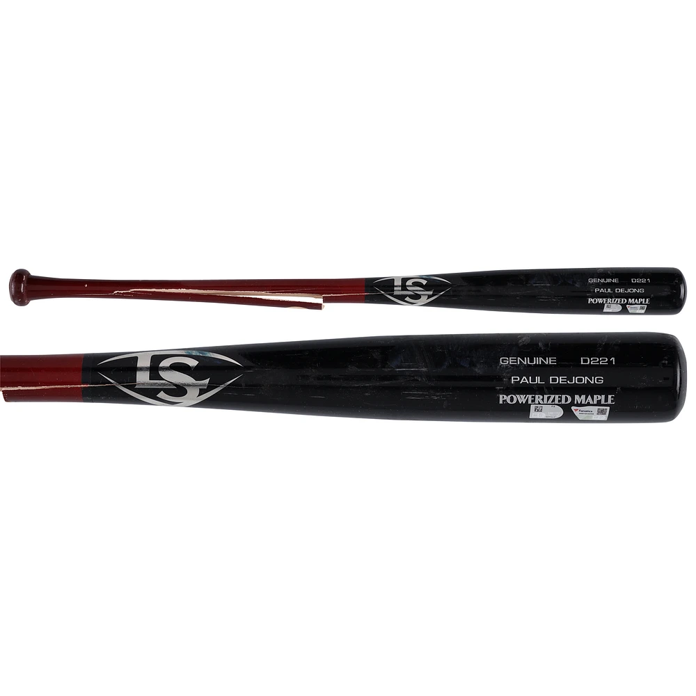 Paul DeJong Washington Nationals Game-Used Black/Red Louisville Slugger Broken Bat vs. Philadelphia Phillies on March 27, 2025