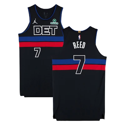 Paul Reed Detroit Pistons Autographed Game-Used #7 Black Jordan Brand Jersey vs. Memphis Grizzlies on April 5, 2025 - Size 50+6