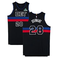 Isaiah Stewart Detroit Pistons Autographed Game-Used #28 Black Jordan Brand Jersey vs. Memphis Grizzlies on April 5, 2025 - Size 54+6