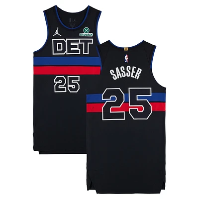 Marcus Sasser Detroit Pistons Autographed Game-Used #25 Black Jordan Brand Jersey vs. Memphis Grizzlies on April 5, 2025 - Size 44+6