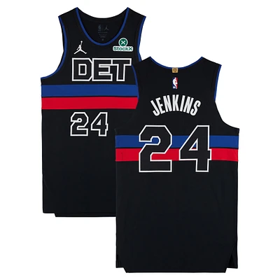 Daniss Jenkins Detroit Pistons Player-Issued #24 Black Jordan Brand Jersey from the 2024-25 NBA Season