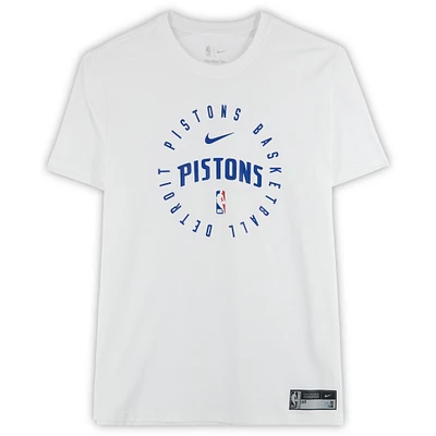 Ron Holland II Detroit Pistons Player-Worn White T-Shirt from the 2024-25 NBA Season - Size XL