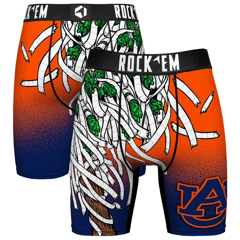 Men's Rock Em Socks Navy Auburn Tigers Localized Boxer Briefs