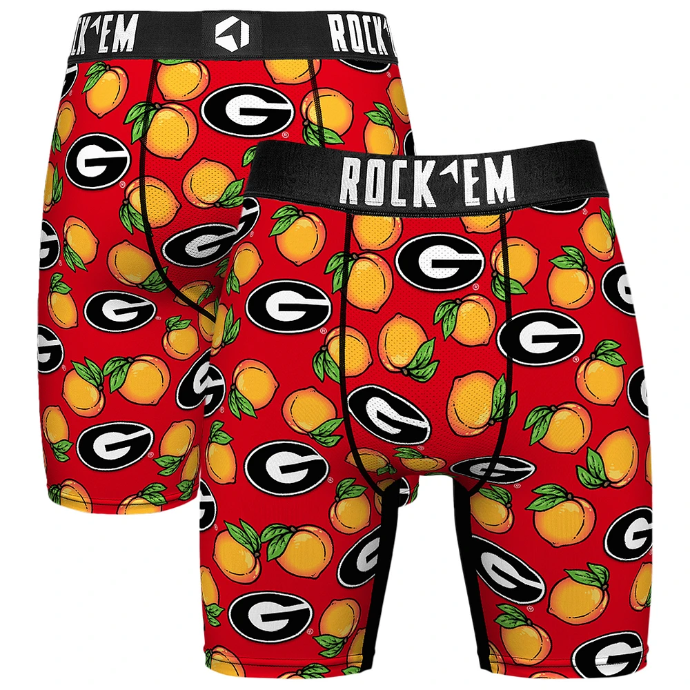 Men's Rock Em Socks Red Georgia Bulldogs Localized Boxer Briefs