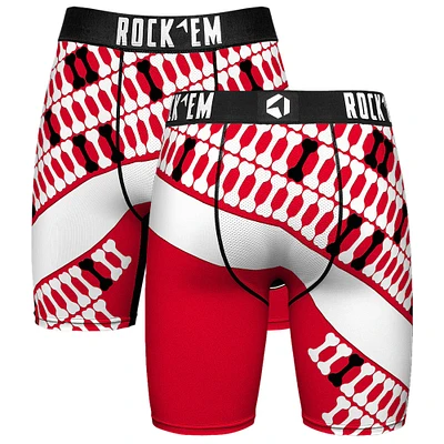 Men's Rock Em Socks Red Georgia Bulldogs Helmet Series Boxer Briefs