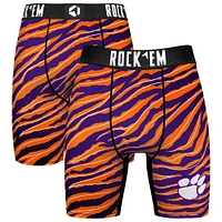 Men's Rock Em Socks Orange Clemson Tigers Localized Boxer Briefs