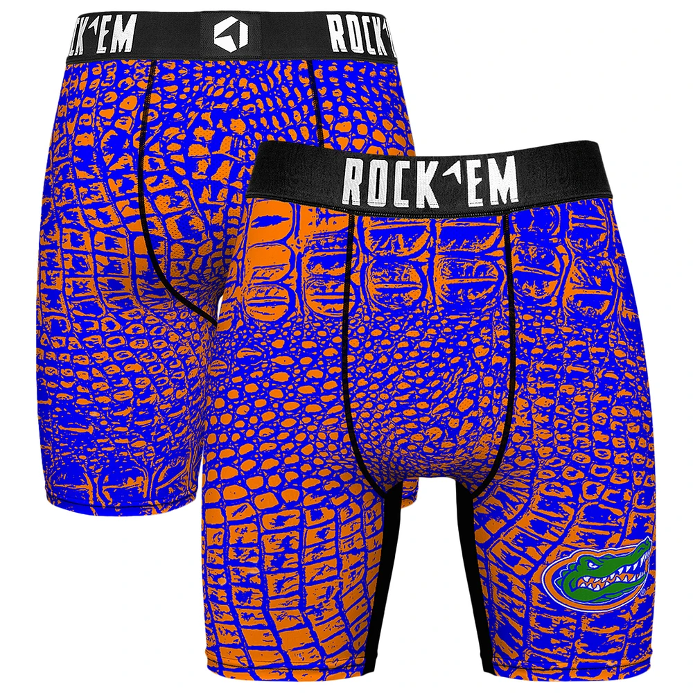 Men's Rock Em Socks Royal Florida Gators Localized Boxer Briefs