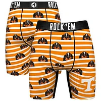 Men's Rock Em Socks Tennessee Orange Volunteers Mascot Stripes Boxer Briefs