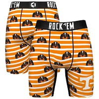 Men's Rock Em Socks Tennessee Orange Volunteers Mascot Stripes Boxer Briefs