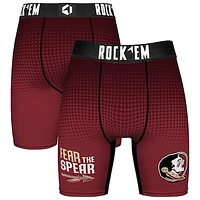 Men's Rock Em Socks Garnet Florida State Seminoles Slogan Boxer Briefs