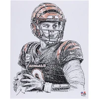 Joe Burrow Cincinnati Bengals Unsigned 16" x 20" Photo Print - Art & Signed by Jayce Hall - Limited Edition of 99